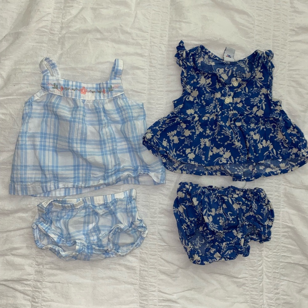 Two baby girl outfits size 3 months
